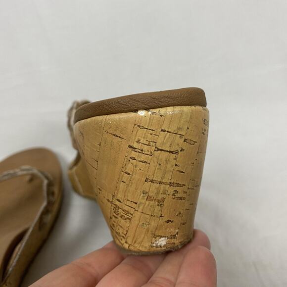 Skechers Beverlee Bizzy Babe Wedge Sandal Womens 10 Brown Rhinestone Luxe Foam - Picture 8 of 14